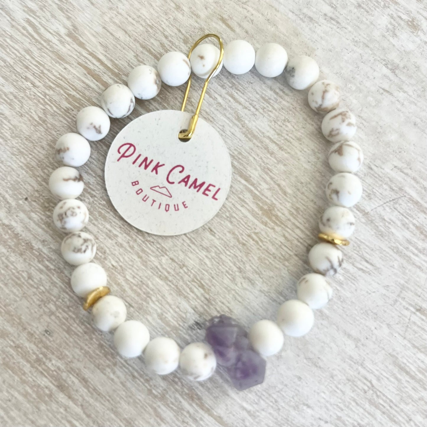Howlite & Amethyst Nugget Bracelet