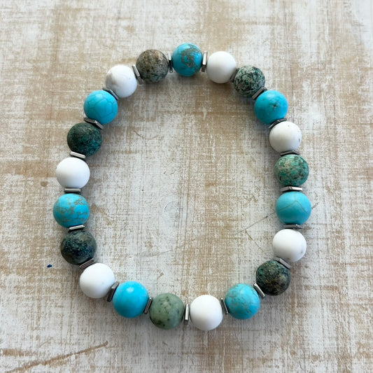 Mixed Turquoise & Hematite Bracelet