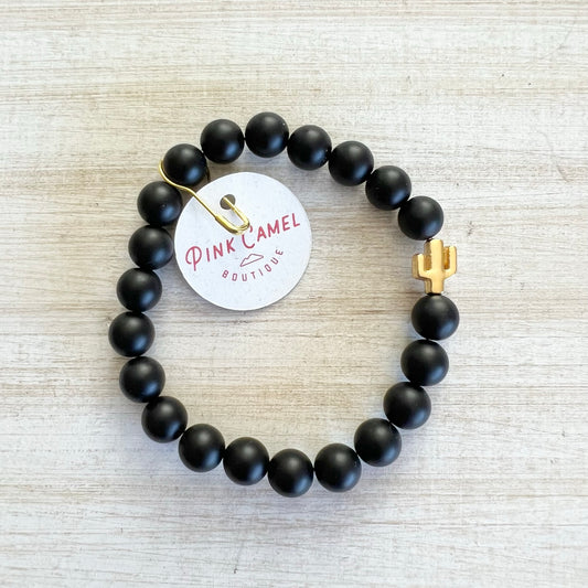 Onyx Cactus Bracelet