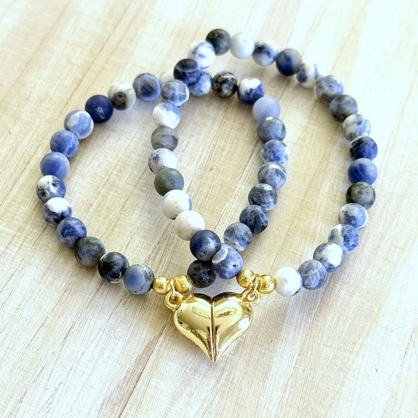 Mommy and Me Connected Hearts Bracelet Set