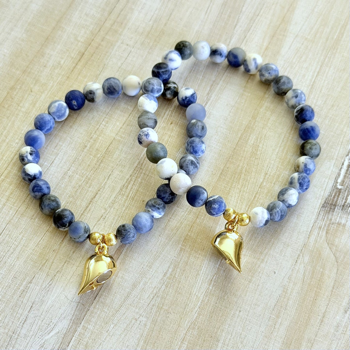 Mommy and Me Connected Hearts Bracelet Set