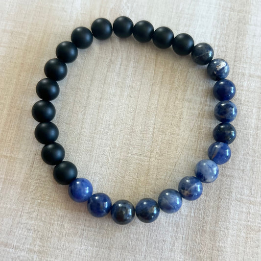 Sodalite & Onyx Bracelet
