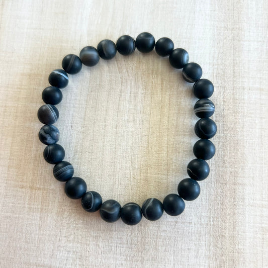 Stripe Agate Men's Bracelet