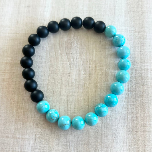 Turquoise & Onyx Bracelet