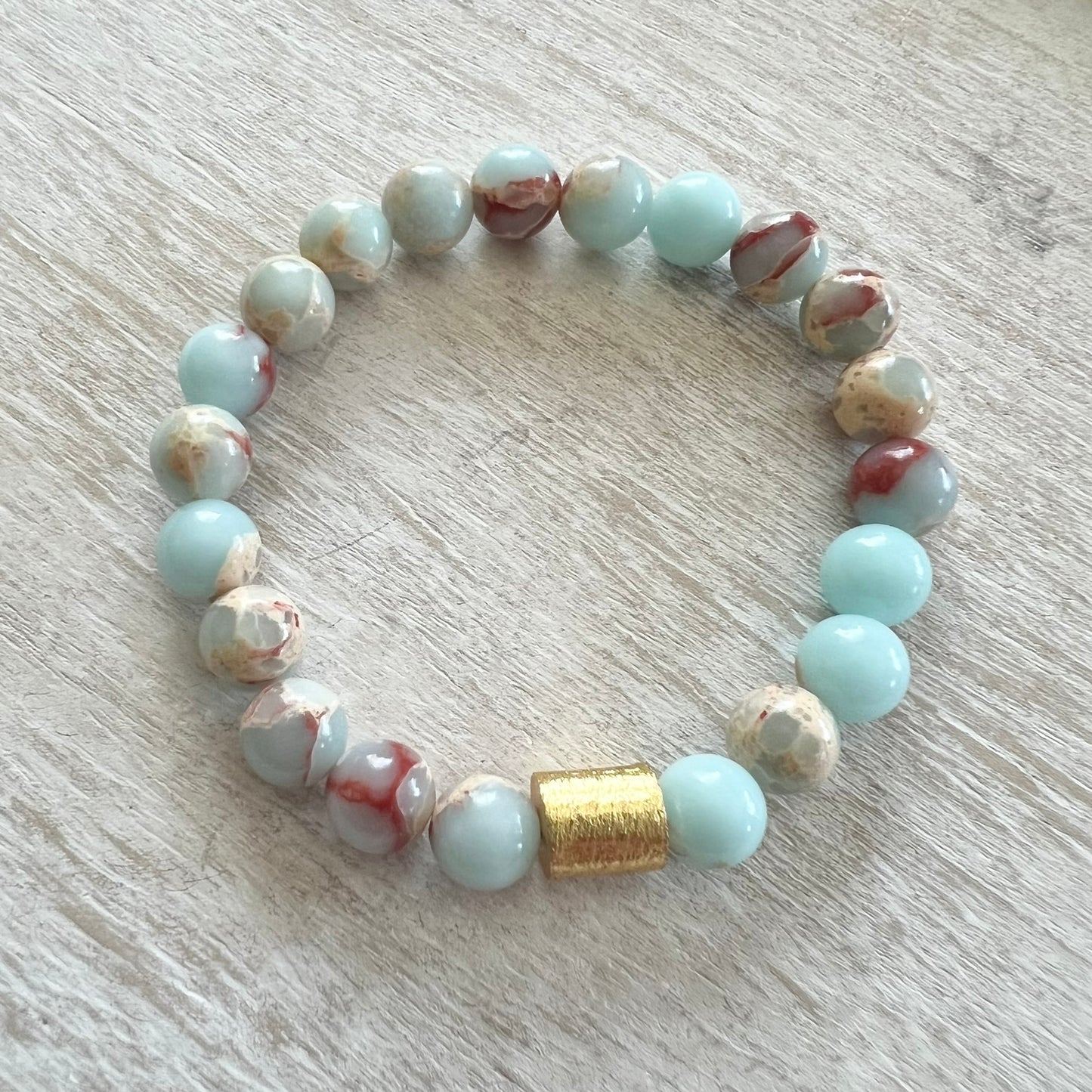 Imperial Jasper & Gold Bracelet