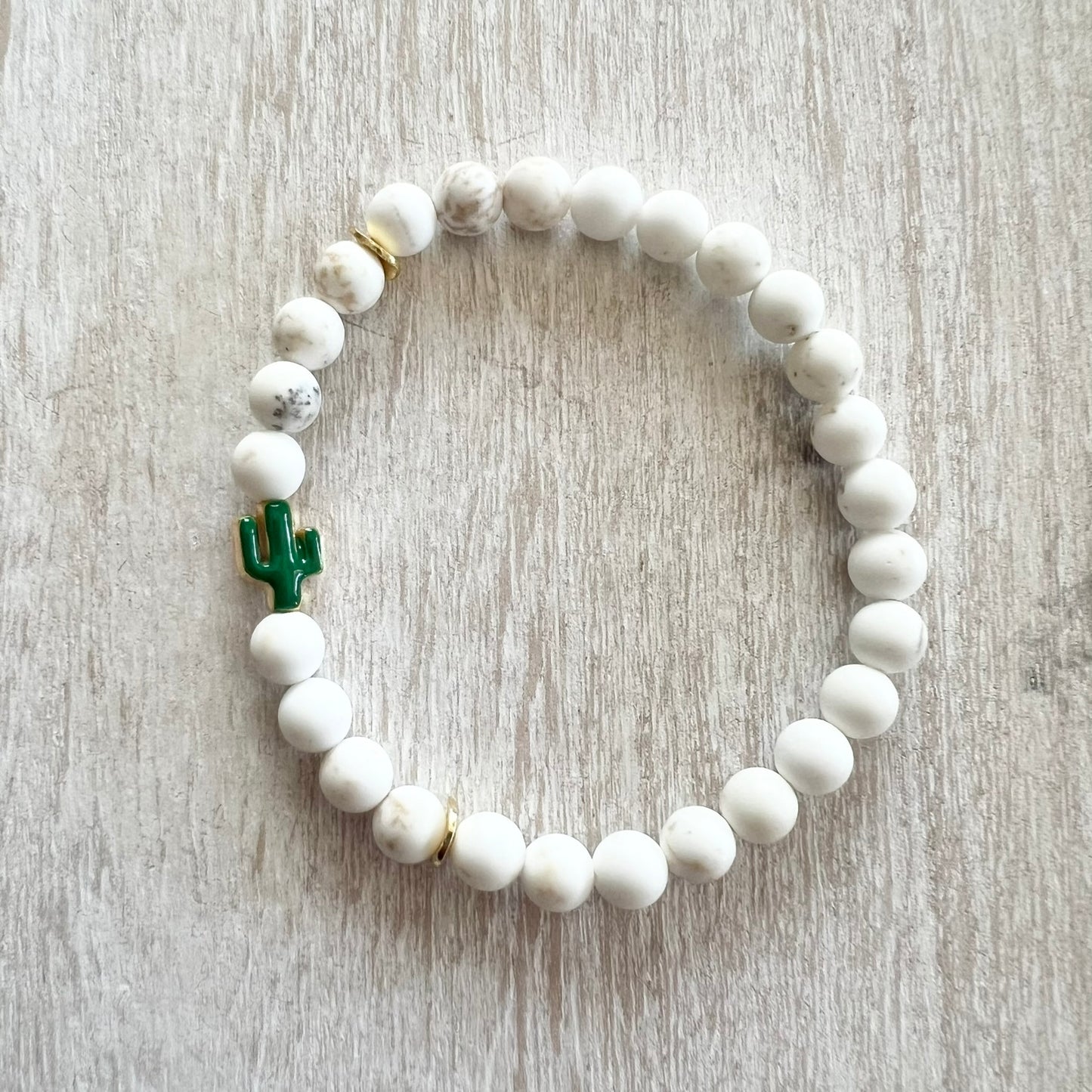 Green Cactus Howlite Bracelet