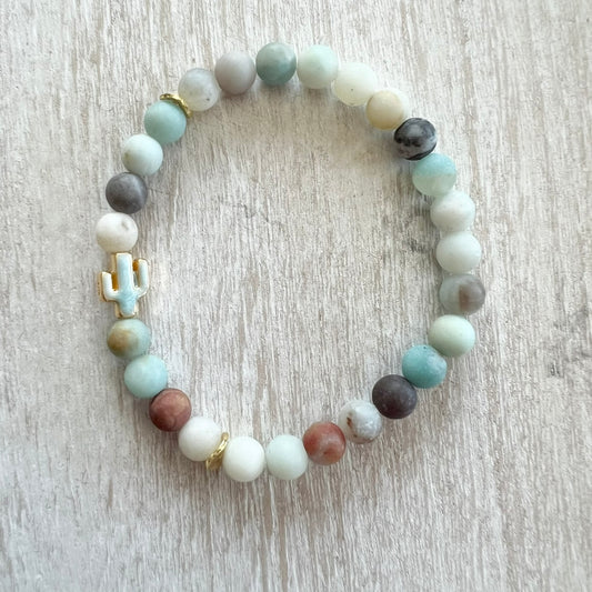 Teal Cactus Amazonite Bracelet